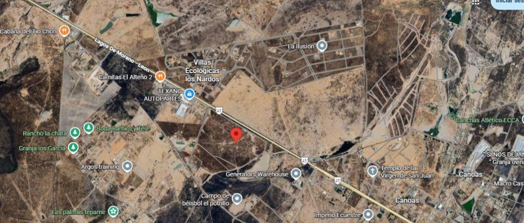 Venta de Terreno Carretera Lagos de Moreno, Jal. a Leon Gto. /cerca de Villa Ecologica Los Nardos.