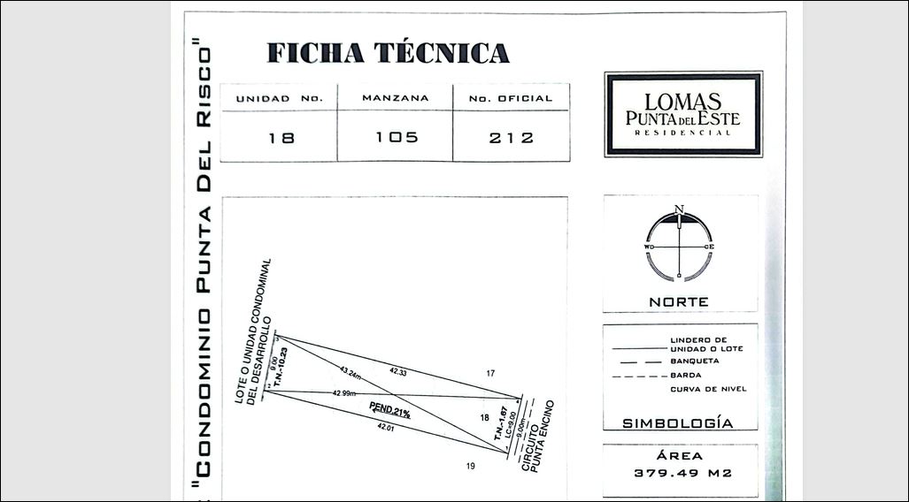 TERRENOS EN VENTA FRAC. LOMAS DE PUNTA DEL ESTE RESIDENCIAL